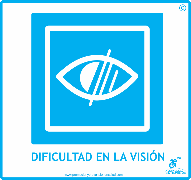logos discapacidades dificulta en la vision discapacidad sin fronteras